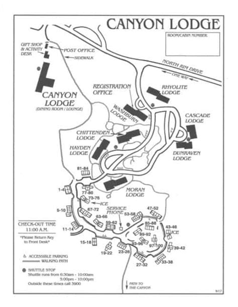 map of canyon lodge yellowstone